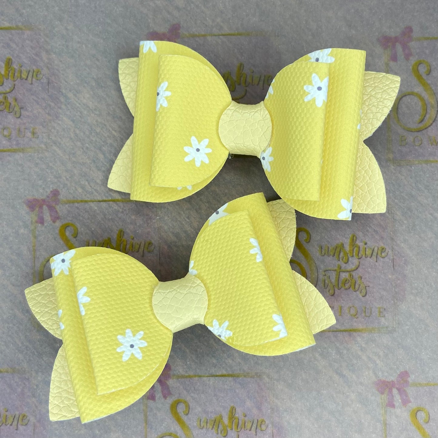 Spring Daisies Handmade Hair Bows