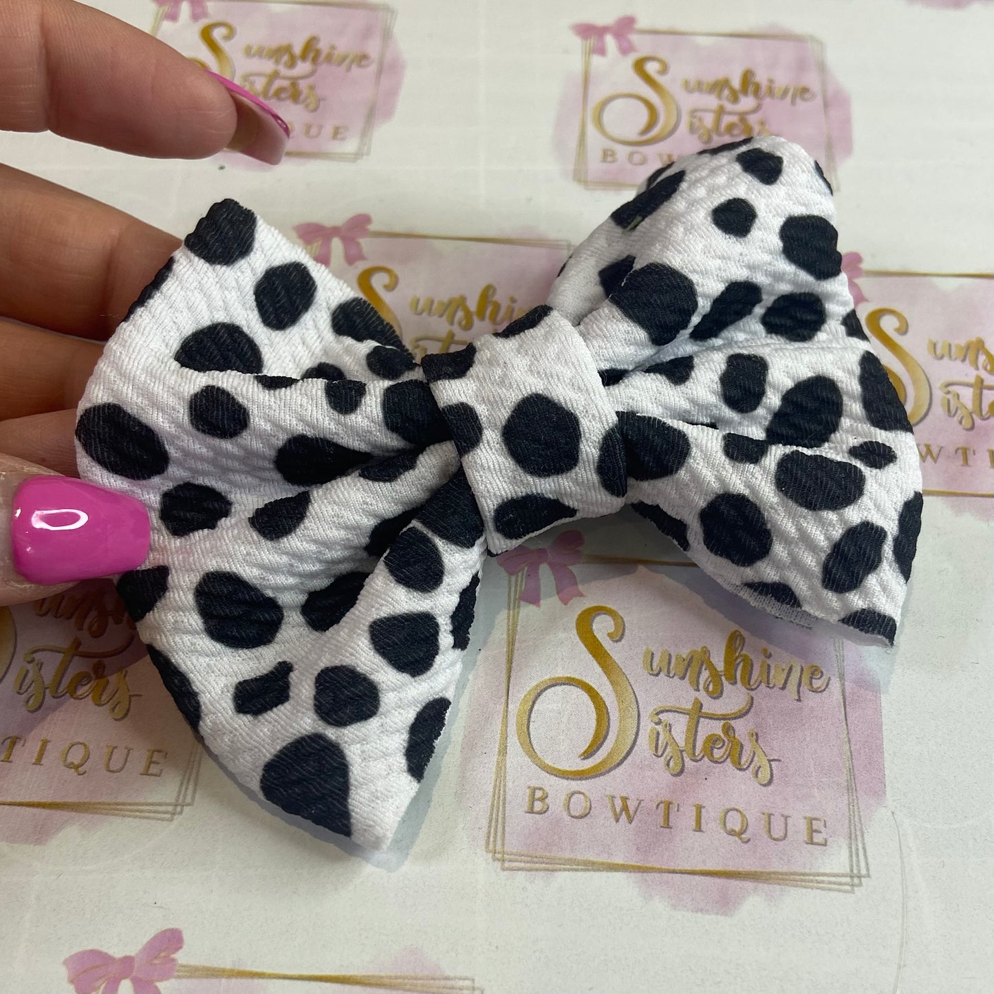 Clearance Dalmation Bow Clip