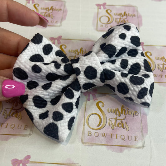 Clearance Dalmation Bow Clip