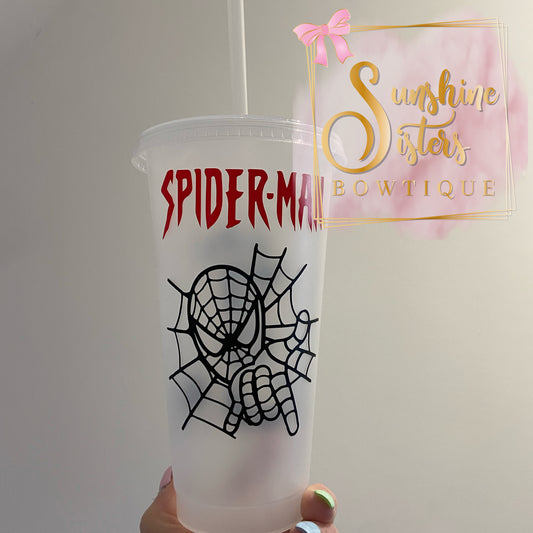 Personalised Spiderman Themed Birthday Cold Cup